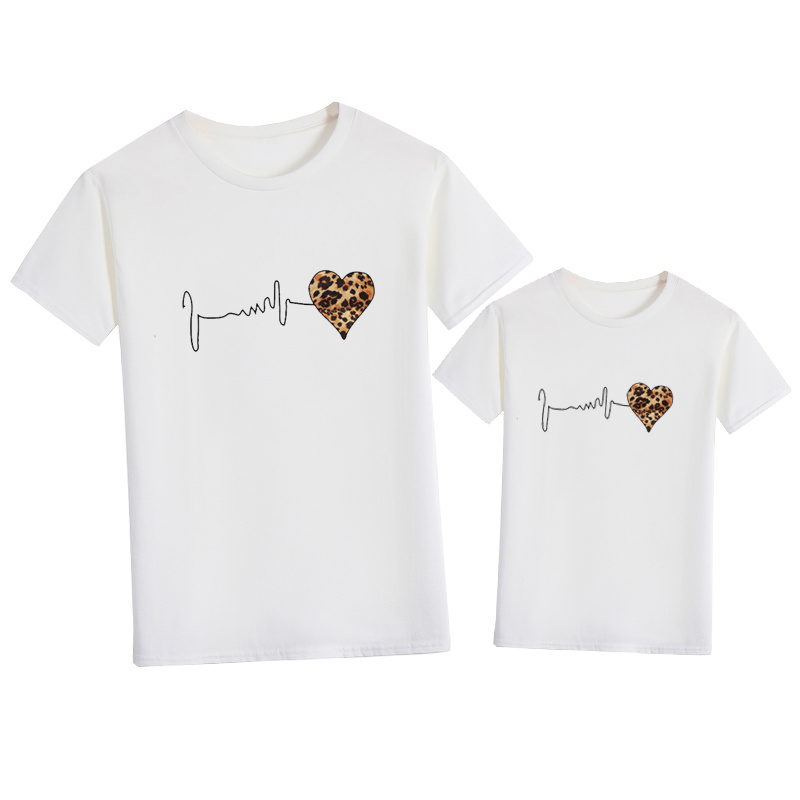 Leopard Heart Family T-shirt M - Plant Parent T Shirt ulasan dan harga