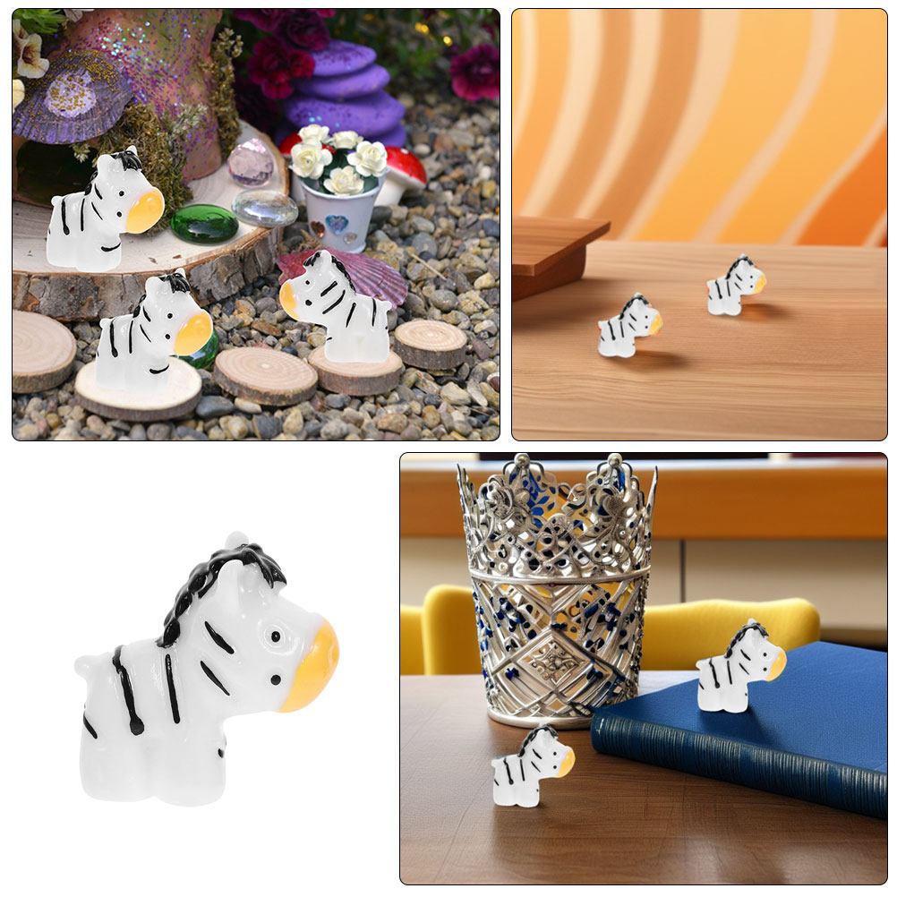 8Pcs Mini Zebra Decor Resin An - Succulent Arrangement Mini ulasan dan harga