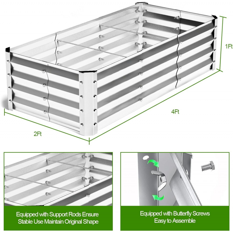 Large Bottomless Galvanized Ga - Plant Parenting ulasan dan harga