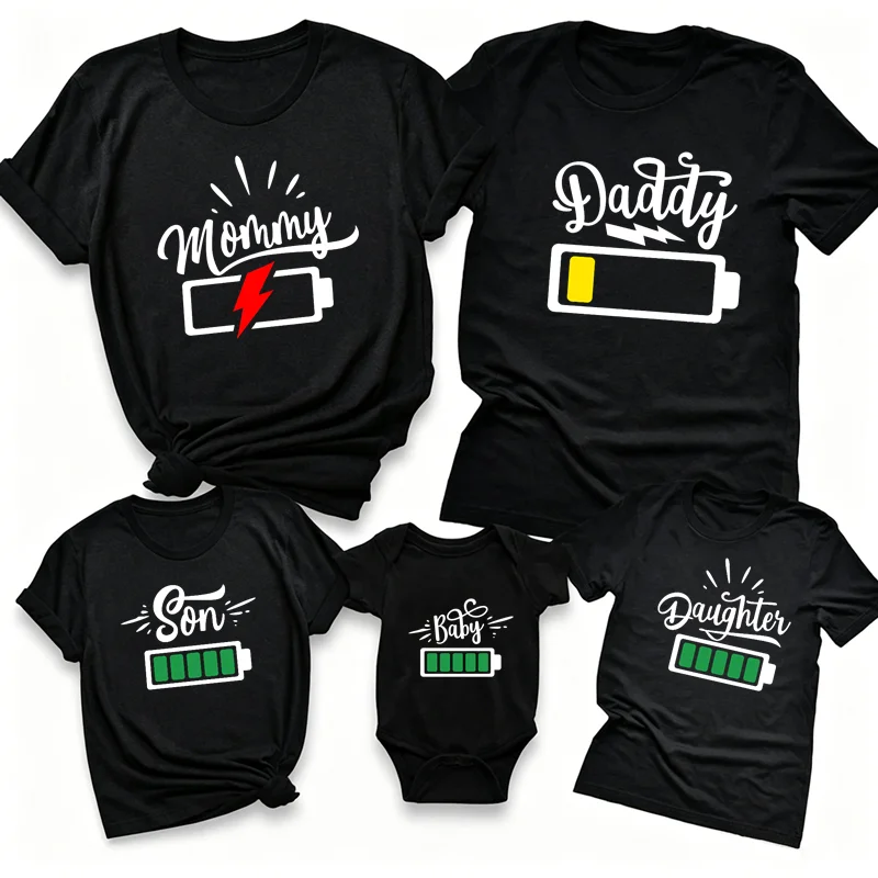 Funny Matching Family Battery  - Plant Parent T Shirt ulasan dan harga