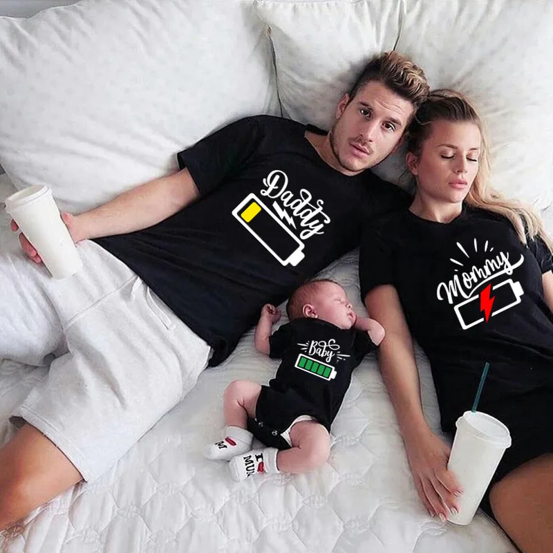 Funny Matching Family Battery  - Plant Parent T Shirt ulasan dan harga